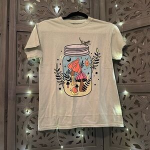 Mushroom in a jar graphic tee